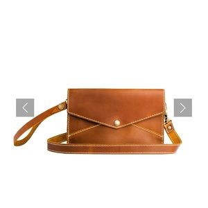 Portland Leather Goods Envelope Convertible Crossbody honey